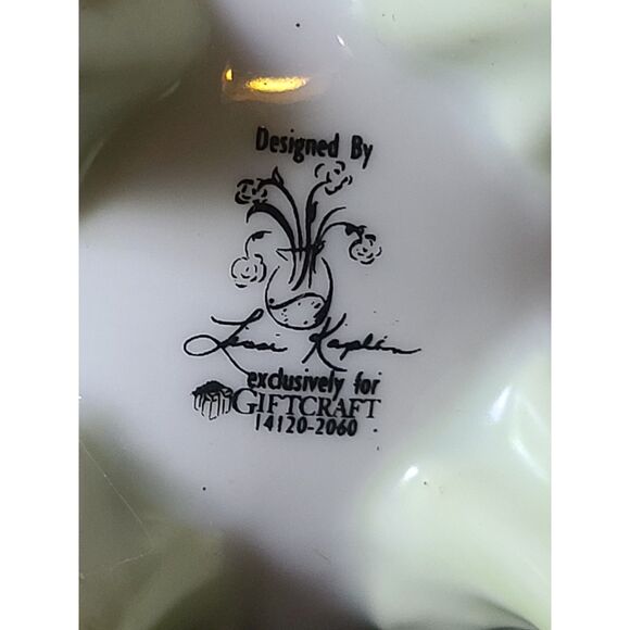 Rare Vintage Lissi Kaplan Giftcraft Crocuses Vintage China Candlestick Holders - Picture 9 of 9